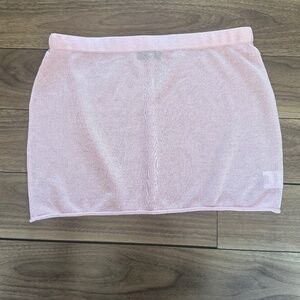 White Fox Sheer Pink Mini Skirt | Size Small | Perfect Condition